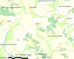 Poziția localității Orist