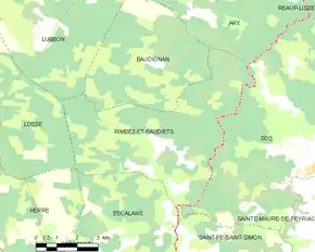 Poziția localității Rimbez-et-Baudiets