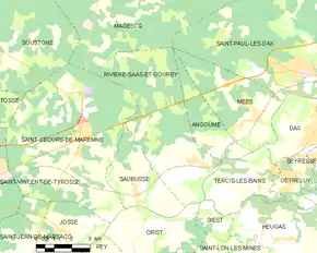 Poziția localității Rivière-Saas-et-Gourby