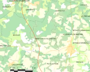 Poziția localității Saint-Cricq-Villeneuve