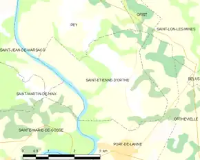 Poziția localității Saint-Étienne-d'Orthe