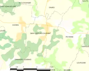 Poziția localității Saint-Geours-d'Auribat