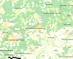 Poziția localității Saint-Geours-de-Maremne