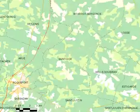 Poziția localității Saint-Gor