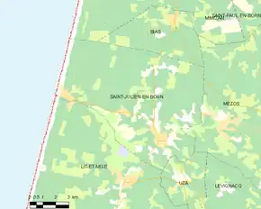 Poziția localității Saint-Julien-en-Born