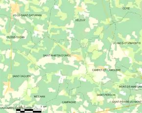 Poziția localității Saint-Martin-d'Oney