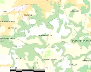 Poziția localității Saint-Pandelon