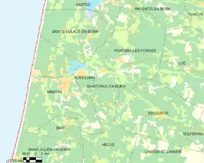 Poziția localității Saint-Paul-en-Born