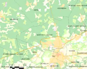 Poziția localității Saint-Paul-lès-Dax
