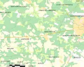 Poziția localității Saint-Perdon