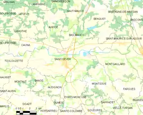 Poziția localității Saint-Sever