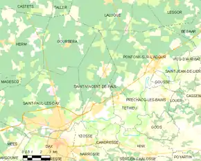 Poziția localității Saint-Vincent-de-Paul