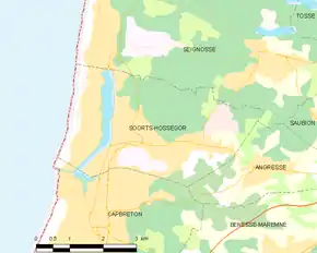 Poziția localității Soorts-Hossegor