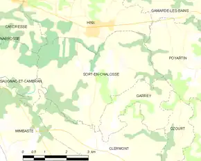 Poziția localității Sort-en-Chalosse