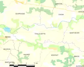Poziția localității Toulouzette