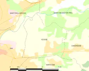 Poziția localității Yzosse