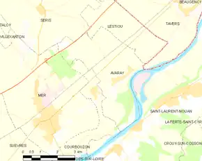 Poziția localității Avaray