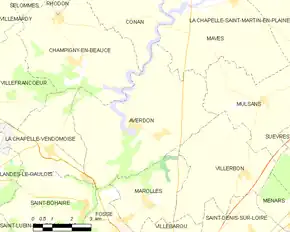 Poziția localității Averdon