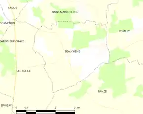 Poziția localității Beauchêne