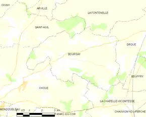 Poziția localității Boursay