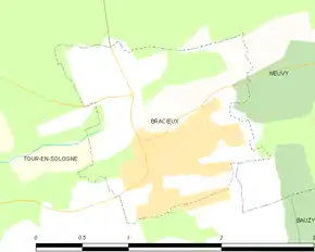 Poziția localității Bracieux