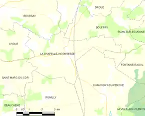 Poziția localității La Chapelle-Vicomtesse