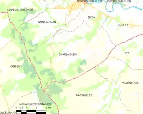 Poziția localității Châteauvieux