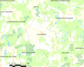 Poziția localității Courmemin