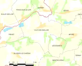 Poziția localității Couture-sur-Loir