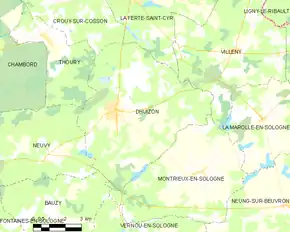 Poziția localității Dhuizon