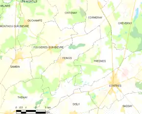 Poziția localității Feings