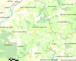 Poziția localității La Ferté-Saint-Cyr