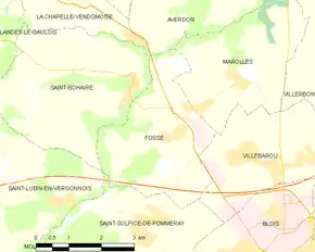 Poziția localității Fossé