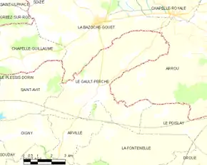 Poziția localității Le Gault-Perche