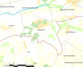 Poziția localității Meusnes