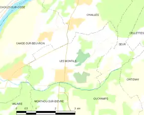 Poziția localității Les Montils