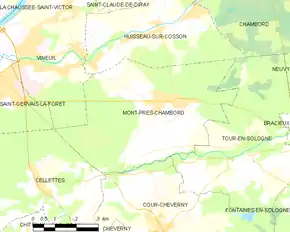Poziția localității Mont-près-Chambord