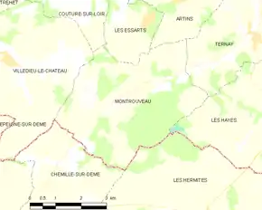 Poziția localității Montrouveau