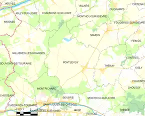 Poziția localității Pontlevoy