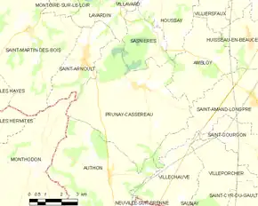 Poziția localității Prunay-Cassereau