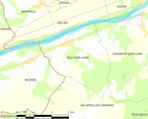 Poziția localității Rilly-sur-Loire