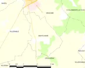 Poziția localității Sainte-Anne