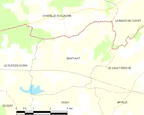 Poziția localității Saint-Avit