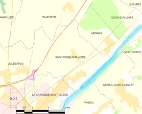 Poziția localității Saint-Denis-sur-Loire