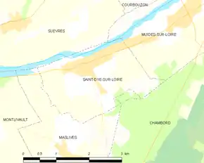 Poziția localității Saint-Dyé-sur-Loire