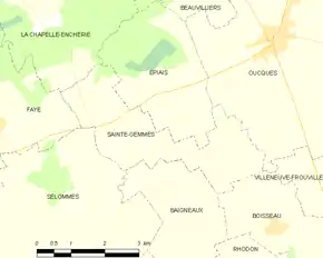 Poziția localității Sainte-Gemmes