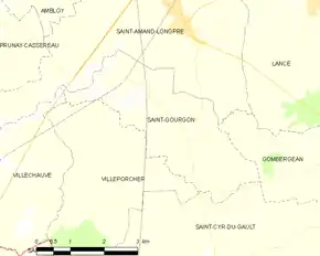 Poziția localității Saint-Gourgon