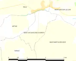 Poziția localității Saint-Jacques-des-Guérets