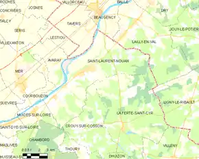 Poziția localității Saint-Laurent-Nouan