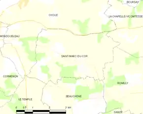 Poziția localității Saint-Marc-du-Cor